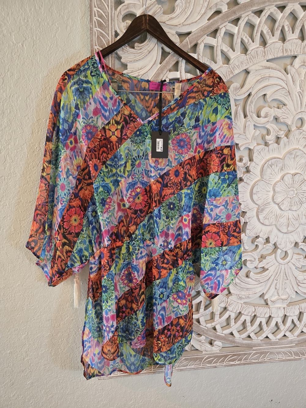 Kurt Geiger London X Matthew Williamson Tunic Swim Coverup Kensington Printed S - Picture 2 of 8